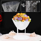 2PCS Acrylic Tabletop Flower Stand, Wedding Crystal Stand Set Table Decorations, 11.8×23.62×26.77Inch Flower Vases for Event Restaurant Hotel Party Centerpieces, Modern Style - Image 2
