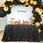 SoarDream Black Sequin Tablecloth 90"x132" Party Glitter Table Cloth - Image 6