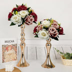 10Pcs Rose Balls for Centerpieces (Burgundy & Dusty Rose & White) - Image 4