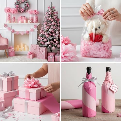 500 Sheets Light Pink Tissue Paper Bulk 15 x 20 Inch for Fall Wedding Gifts - Image 6