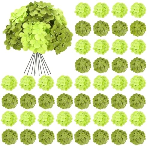 Auihiay 64Pcs Hydrangea Artificial Flowers Bulk, Faux Hydrangea Flowers by Auihiay