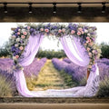 12X10FT Wedding Photography Backdrop Purple Lavender Floral Bridal Backdrop Anniversary Ceremony Background Flower Girl Birthday Party Decorations Baby Shower Banner Mother's Day Photo Booth Props by VeiVian