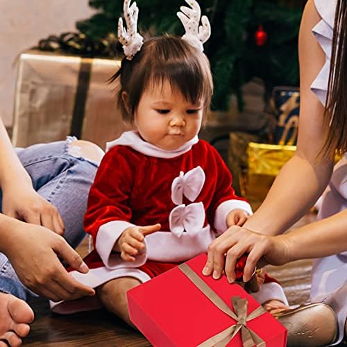 LIFELUM Red Magnetic Gift Box for Christmas Presents, 13.85"x8.35"x4.45" - Image 5