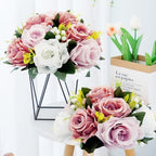 10Pcs Artificial Rose Balls for Centerpieces (Dusty Pink & White) - Image 6