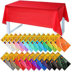 Newwiee 23 Pack Colorful Plastic Tablecloths Bulk 54" x 72" by Newwiee