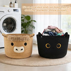 Large Highland Cute Cow Basket for Nursery,Laundry Blanket Gift Basket - Image 6