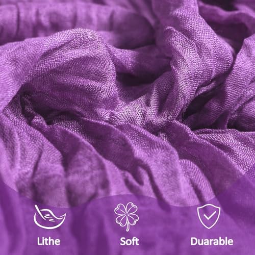 12 Pack 23 x 120 Inch Purple Table Runner 10Ft Cheesecloth - Image 5