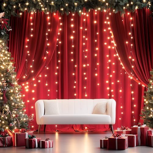 20ftx12ft Red Backdrop Curtains for Wedding Party 4 Panels 5×12FT Tall - Image 6