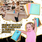Lerheedi 500 Pcs Plastic Party Favor Bags with Handles Bulk Goodie Treat Bags 9.45'' x 6.3'' Gift Bag Shopping Bag for Birthday Wedding, Christmas, Small Business Retail Store - Image 4
