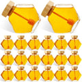 Sunnyray 20 Pcs Glass Honey Jar with Dipper Hexagonal for Party Gift, 100ml by Sunnyray
