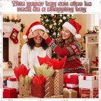 Humyoun 24 Pack Christmas Paper Gift Bags Bulk Assorted Sizes, Khaki,Red - Image 7
