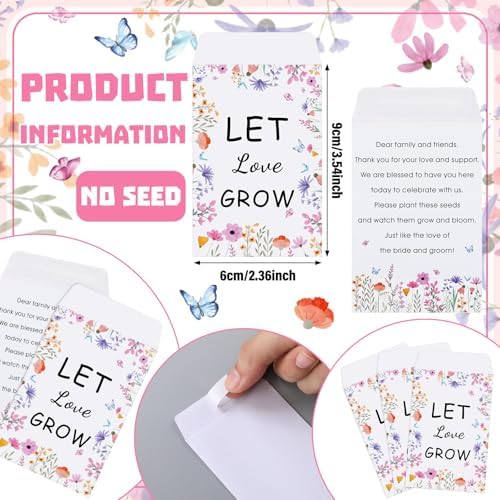 Ctosree 50 Sets Let Love Grow Wildflower Wedding Favors for Guests - Image 3