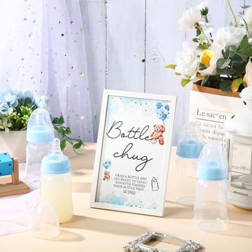 Roowest Bottle Chug Baby Shower Games Favors, Blue, Bear - Image 5
