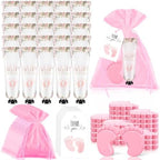 25 Sets Baby Shower Favors for Guests Hand Cream Baby Feet Scented Soap Party Favors Pink Baby Shower Guests Gifts with Organza Bags and Thanks Tags for Baby Shower Wedding Party by Demonwer
