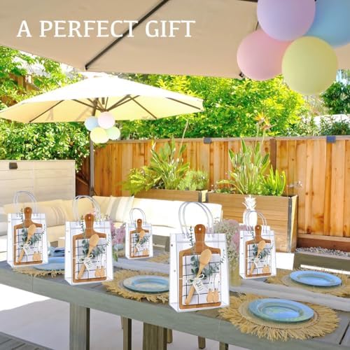 12 Set 108 Pcs Baby Shower Prizes for Game Winners Baby Shower Favors for Guests Gift Bamboo Cheese Board Set with Gift Bags Spoon Knives Forks Plaid Towel Thank You for Party Wedding Bridal Favor - Image 6