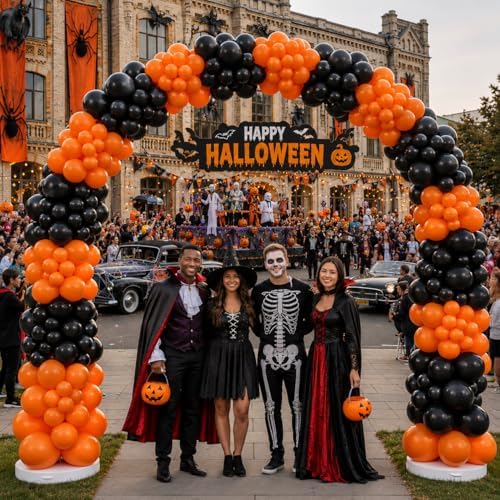 PMU DIY Professional Balloon Arch Premiere Kit (Halloween Orange and Black) Balloon Garland for Party Decoration, Decoration Kit for Birthday Party, Wedding, Graduation, Baby ShowerPkg/1 - Image 3