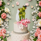 Frog Figurines Cake Topper Wedding Decorations Funny Small Desk Decor Shelf - Image 2