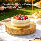 Cake Stand, Metal Round Cupcake Dessert Stand Cake Display Holder Cookies Fruit Serving Tray Decor for Wedding Party Birthday Baby Showers Anniversary (16 in, Dark Gold) - Image 4