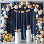 20x10ft Navy Blue Backdrop Curtains for Wedding Parties Wrinkle Free Blue Curtains Photo Backdrop Drapes for Photography Birthday Baby Shower Soft Fabric Party Backgournd for Photoshoot - Image 3