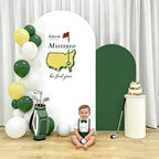 Golf Theme 2 Pcs Arch Backdrop Stand Set with Green & White Covers | 1st Birthday Hole in One Party Decor, Sports Themed Celebration (Golf Mastered,6ft & 5ft) - Image 2