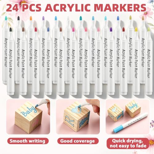 wookidel 118PCS Baby Shower Games Kit, Baby Blocks for Baby Shower - Image 6