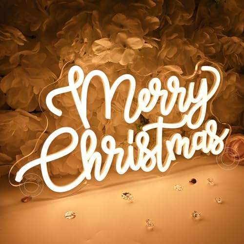 SYLHOME Merry Christmas LED Neon Light Sign Shop Party Window Wall Decor - Image 2