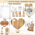 55 Pcs Baby Shower Prizes for Winners, Acacia Heart - Image 3