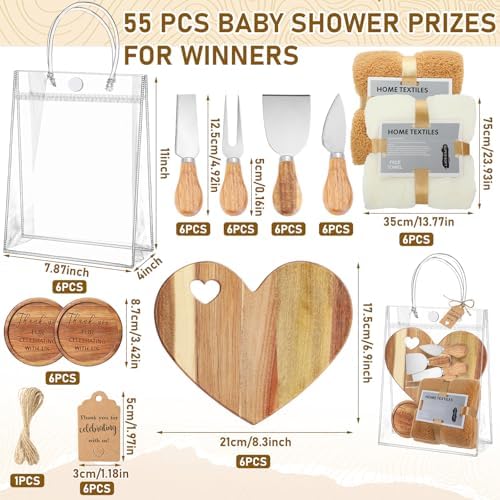55 Pcs Baby Shower Prizes for Winners, Acacia Heart - Image 3