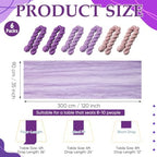 6 Pcs Lavender Dusty Purple Cheesecloth Table Runner 118" - Image 2