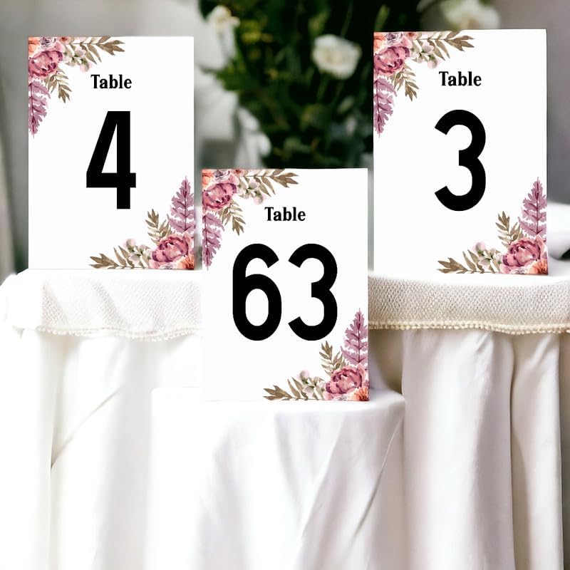 Painting Table Cards Number 1-75 Double Sided For Wedding Reception Event Party Baby Shower Birthday 4x6, AT-TABLE-CARD-887 - Image 4