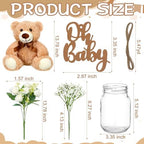 Sliner 4 Sets White Bear Baby Shower Centerpieces Gender Reveal Decorations - Image 3