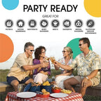 Party Solids Exquisite White Paper Plates Disposable Heavy Duty 200 Pcs - 100-7" & 100-9" White Disposable Plates For Party Heavy Duty 350 GSM For Birthday Supplies - Image 6