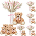 123 Set Bear Baby Shower Table Centerpiece Decor, Pink, Girl by Relaxgiant