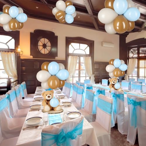 Canlierr 12 Set Bear Centerpieces Khaki, 23-26in Wooden Rounds with Stick - Image 6