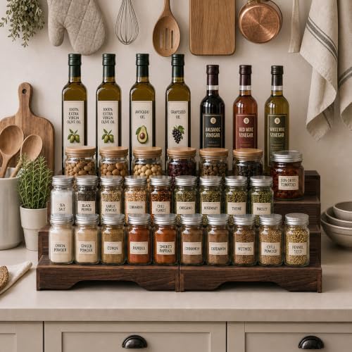 3 Set Upgraded Wooden Tiered Risers Display Stand - Image 5