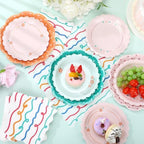 144 Pcs 48 Guests Italian Summer Party Plates and Napkins - Image 3