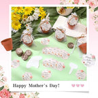 30 Sets Happy Mother's Day Appreciation Gifts Party Favors Mini Terracotta Flowerpot Planting Kit with Seedling Soil Blocks, Labels, Mother's Day Cards & Organza Bags for Mom Gardening Gift - Image 4