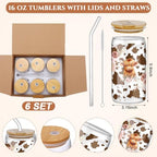 Boao 6 Set Highland Cow Baby Shower Game Prizes Gifts for Guest Winners - Image 2