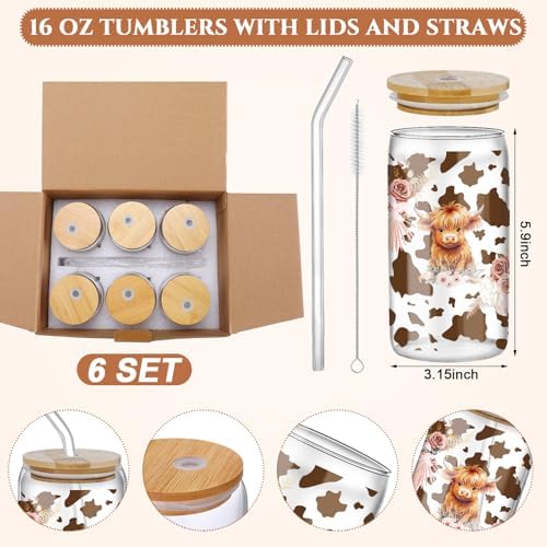 Boao 6 Set Highland Cow Baby Shower Game Prizes Gifts for Guest Winners - Image 2