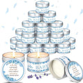 MTLEE Flowers 24 Pcs Baby Shower Party Favors Candles Lavender Scented Baby Shower Favors for Guests Rustic Tealights Candles Gender Reveal Return Gifts(Blue, 1.2 oz) by CelebrateEveryMoment