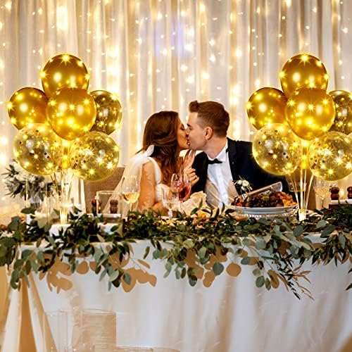 Junkin 10 Set Balloon Stand Kit for Table Centerpiece, Gold - Image 5