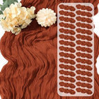 30 Pack Terracotta Cheesecloth Table Runner 17 x 108 inch Cheese Cloth Table Runners 9ft Terracotta Table Runner Rustic Romantic Sheer Gauze Runner for Wedding Party Baby Shower Table Decoration by Yorcari