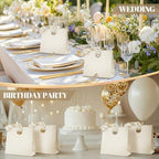 Feifeiya 30 Pcs Small Cream Gift Bags with Ribbon Handles - Image 6