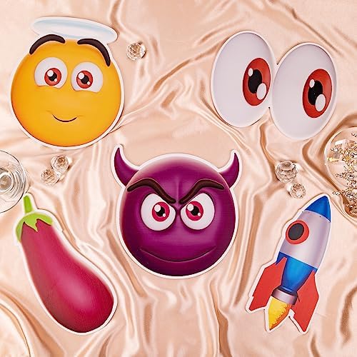 (Moji Pack) Elevate Your Photo Booth Experience with Durable & Waterproof Photo Booth Props - Perfect for Weddings, Birthdays, & Photo Booth Businesses - PVC Foamboard Photo Props -10 Pieces per Set - Image 3