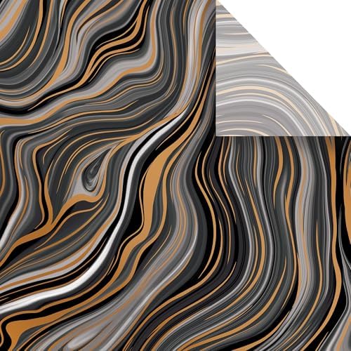 Jillson & Roberts 20" x 30" Printed Gift Tissue, Marbleized Black (24 Folded Sheets) by JillsonRoberts