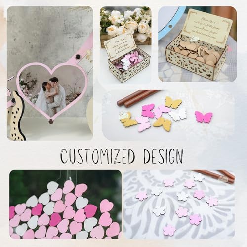 Wooden Heart Drop Box Wedding Guest Book Alternative, Rustic Keepsake - Image 7