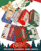 qiqee Christmas 6 Cupcake Boxes with Window 30 Packs Cupcake Box 9.4x6.1x3 inch Bakery Boxes For Cupcakes Carrier, Cupcake Containers - Image 3