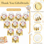Jingmore 60 Sets Mini Crown Candy Boxes with Thank You Tags and Twine Plastic Candy Containers Storage Boxes Decorative for Wedding Baby Shower Princess Birthday Party Supplies(Gold,Swan) - Image 3