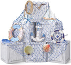 JellyArch 18 Pcs Nautical Party Decor Treasure Chest set, Blue, Nautical by JellyArch