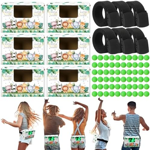 Civaner 6 Set Safari Baby Shower Game Jungle Animal Swing Shaking Balls by Civaner